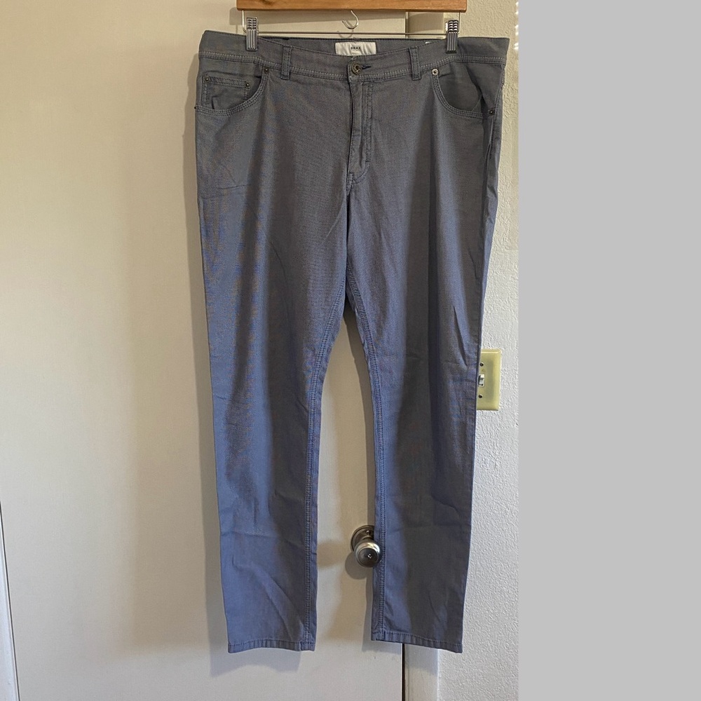Brax Cooper Fancy Men’s Pants 40x32 Regular Fit Blue Textured Cotton Stretch‎